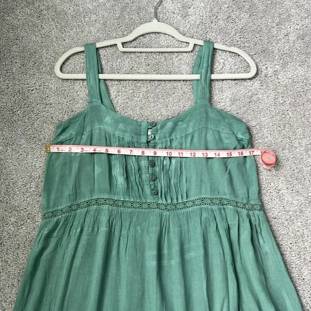 Dusty boho green boutique dress size M - Picture 4 of 8